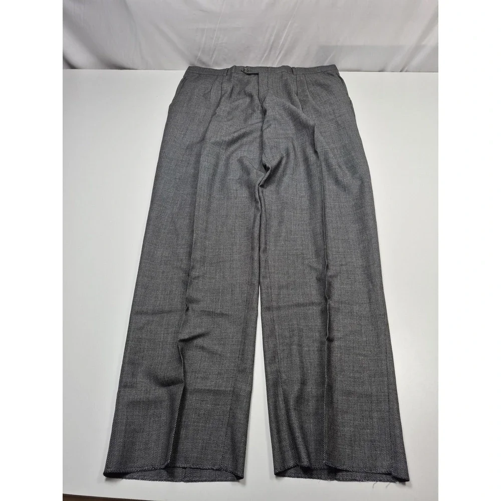 S Cohen Suit Mens 50R Gray 3 Button Wool Cashmere 2 Piece 45x36 Geometric NWT